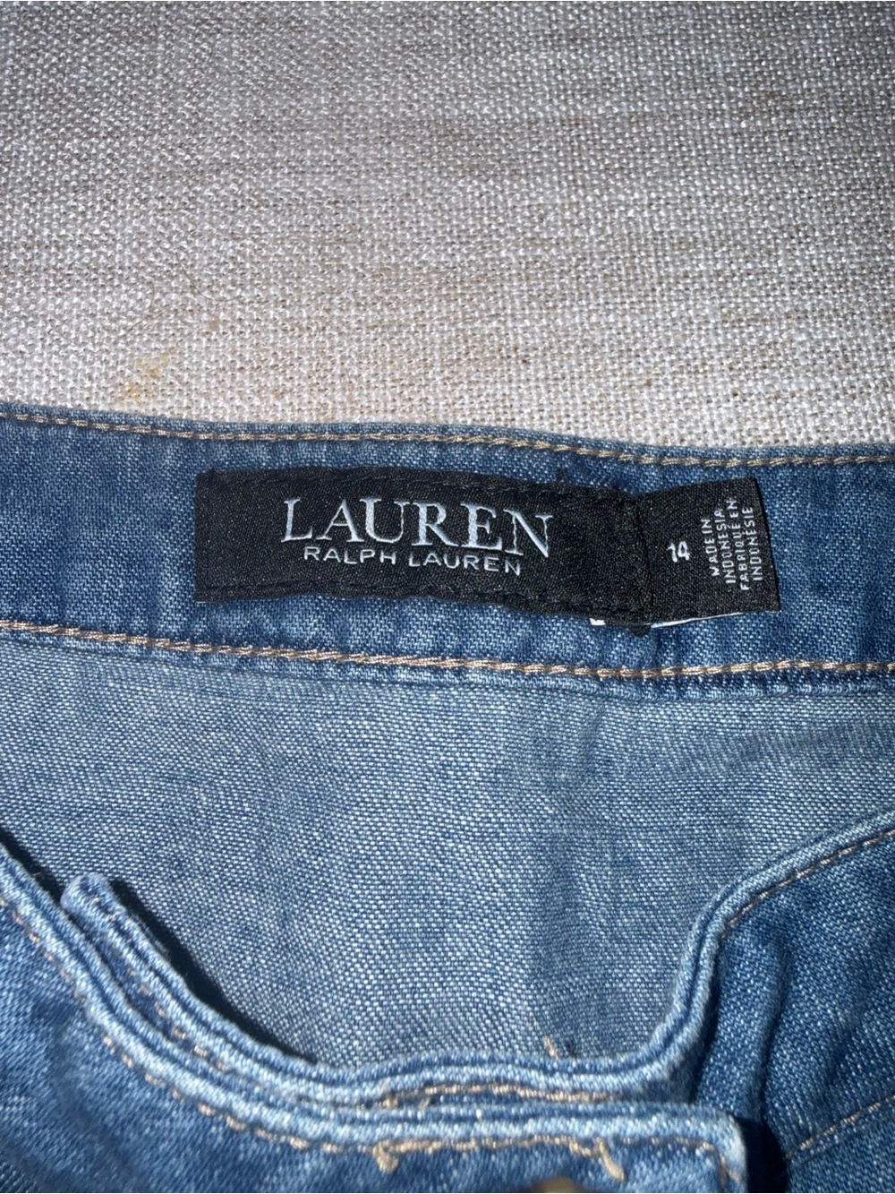 Lauren Ralph Lauren Denim Button-Front Tiered Maxi Skirt - Blue - Picture 3 of 3